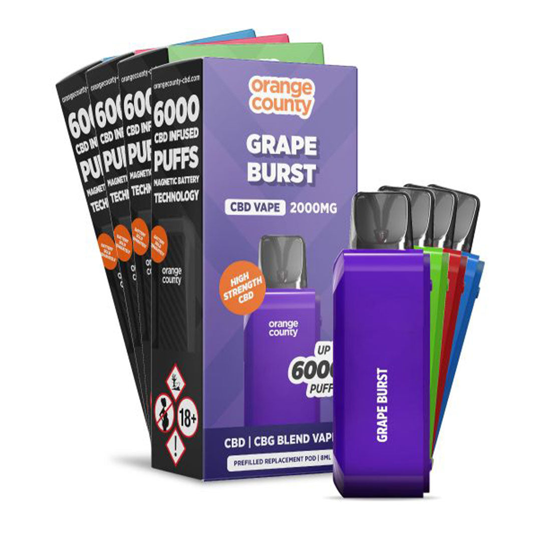 Orange County Prefilled CBD 2000mg 8ml Replacement Pods