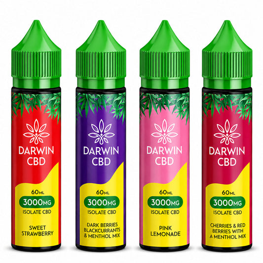 Darwin CBD E-Liquid 60ml 3000mg — 19 Flavours