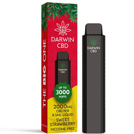 Darwin CBD Disposable Vape 2000mg 3000 Puffs  Darwin Cherry Lime  