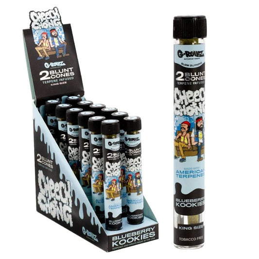 G-ROLLZ Blunt Cones - 12 Tubes Per Box - 24 Cones G-ROLLZ (Cheech & Chong) Blueberry Kookies
