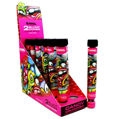 G-ROLLZ Blunt Cones - 12 Tubes Per Box - 24 Cones G-ROLLZ (Terpene) Candy Crunched