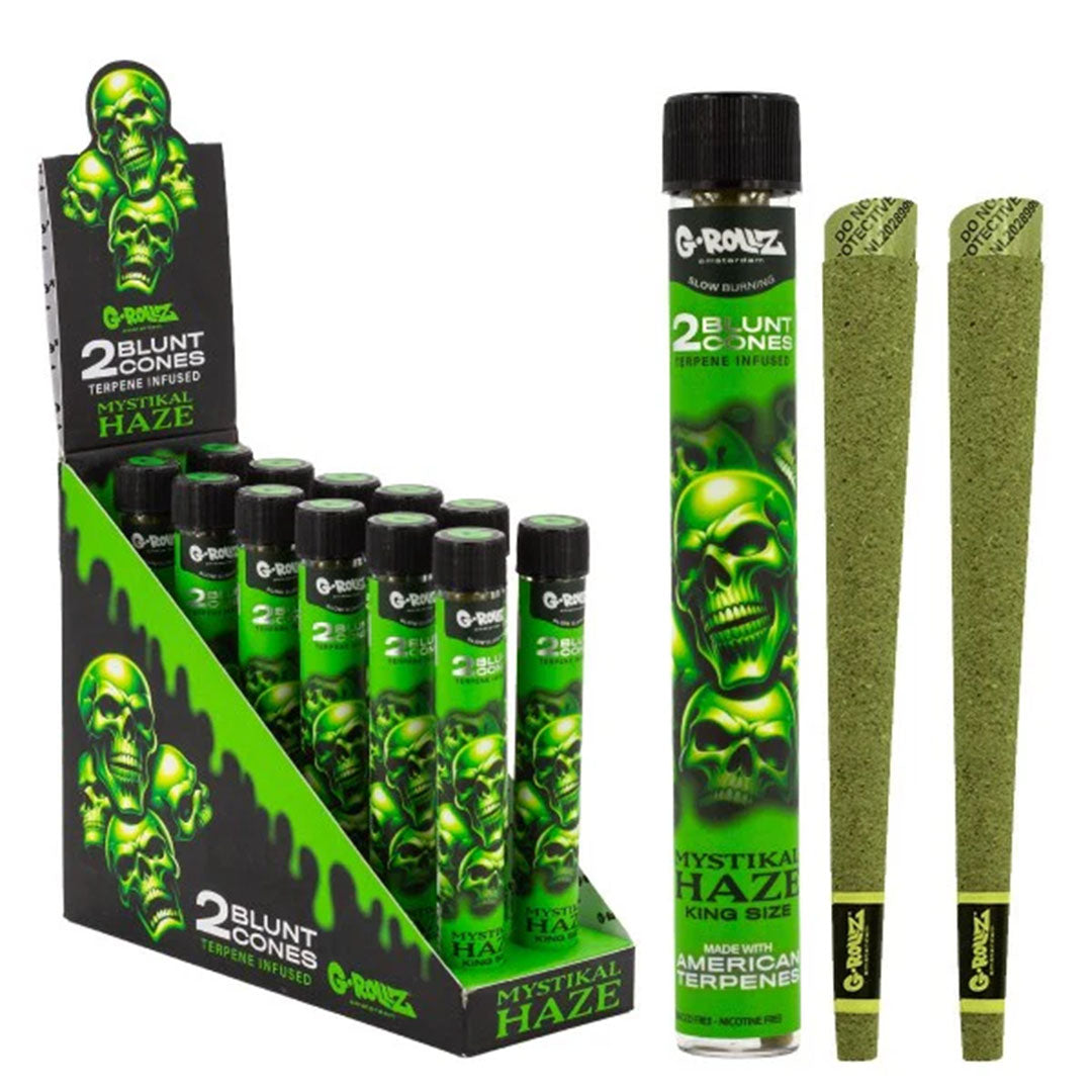 G-ROLLZ Blunt Cones - 12 Tubes Per Box - 24 Cones G-ROLLZ (Terpene) Mystikal Haze