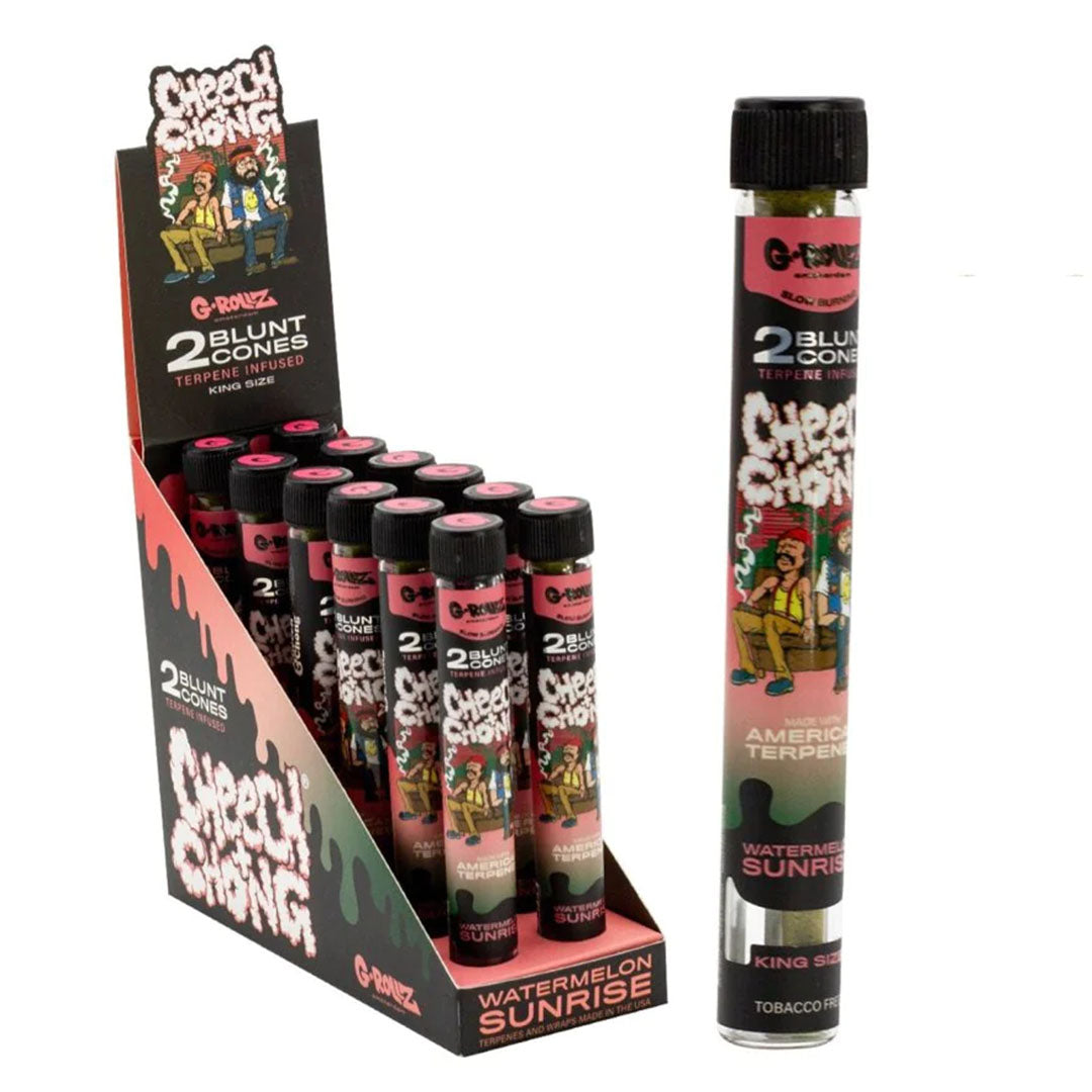 G-ROLLZ Blunt Cones - 12 Tubes Per Box - 24 Cones G-ROLLZ (Cheech & Chong) Watermelon Sunrise