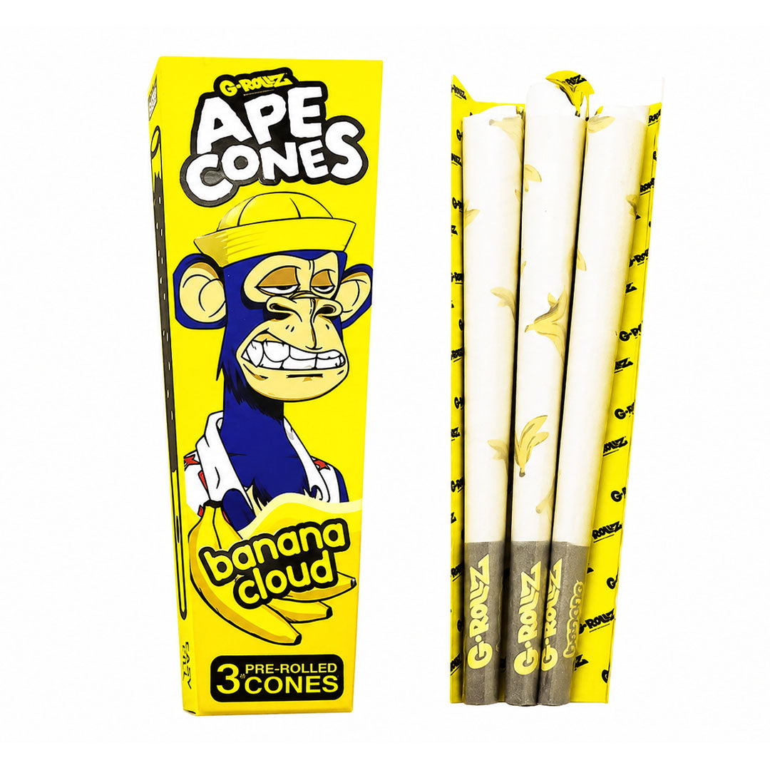 G-ROLLZ Ape Cones - 24 Per Box - 3 Cones Per Pack - Pop Activated Flavoured Filter G-ROLLZ Banana Cloud