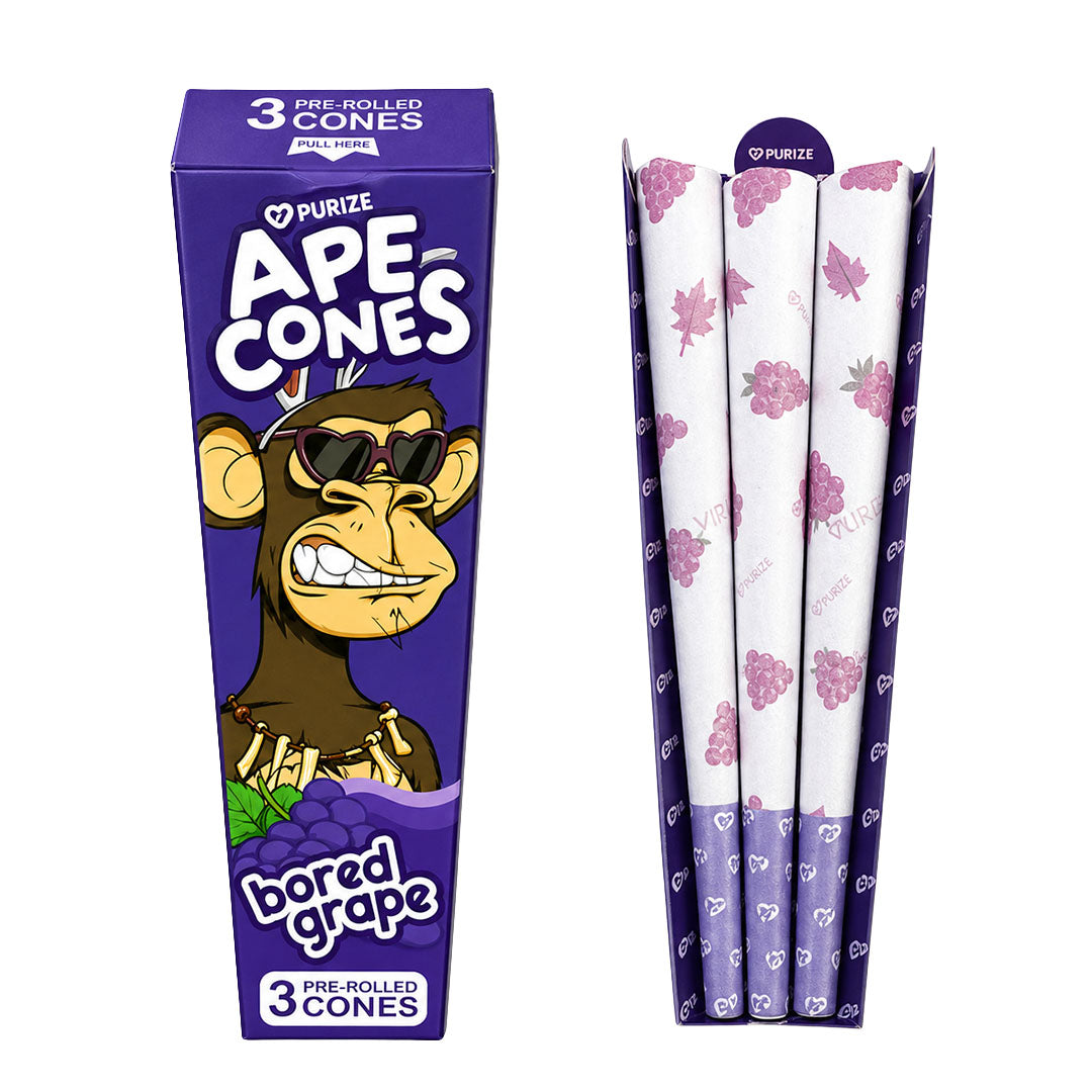 G-ROLLZ Ape Cones - 24 Per Box - 3 Cones Per Pack - Pop Activated Flavoured Filter G-ROLLZ Bored Grape