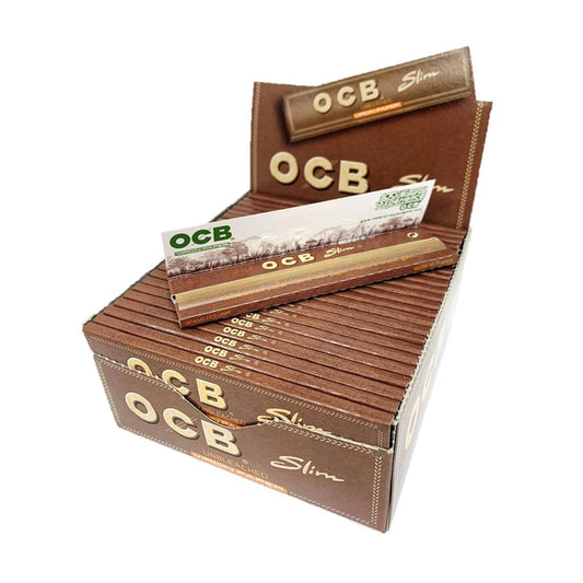 OCB Virgin King Size Slim Unbleached Rolling paper (32 x 32 Sheets) OCB