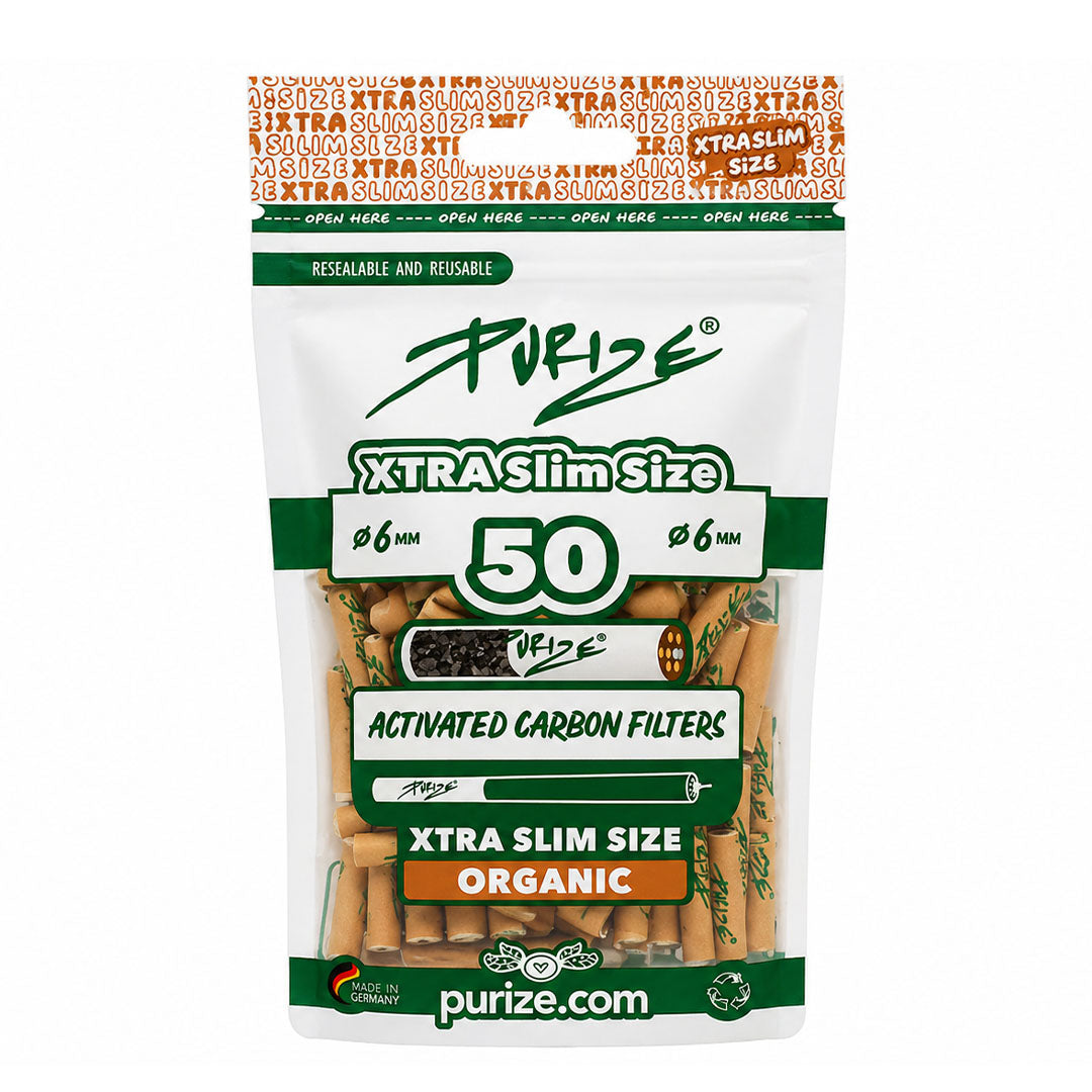 50 PURIZE XTRA Slim Size | Assorted Colours - 6mm PURIZE Organic