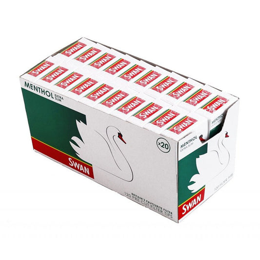 SWAN Menthol Extra Slim Filter Tips 20 Per Box Swan