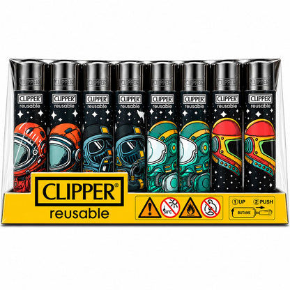 CLIPPER Lighters Printed Various Designs Box Of 48