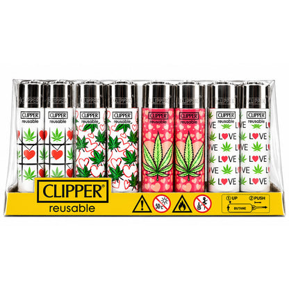 CLIPPER Lighters Printed Various Designs Box Of 48